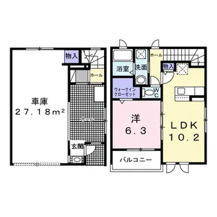 シエルプラシードセレノカーサの間取り