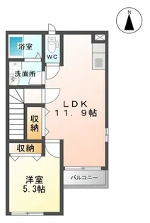 パープルハイム【1階】の間取り