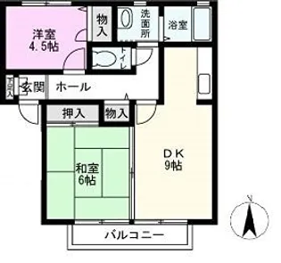 キャッスルB【1階】の間取り