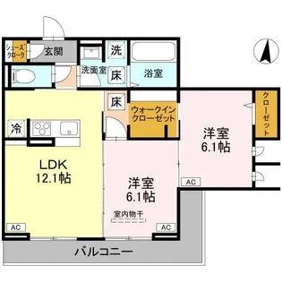 埼玉県川口市芝中田1【アパート】の間取り