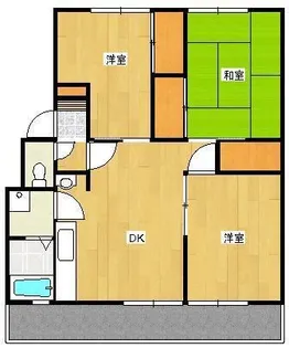 クロノス17大分八幡B棟【1階】の間取り