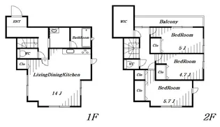 千葉県千葉市花見川区花園町【一戸建】の間取り