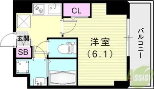 1Kの間取り画像
