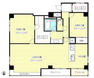 シャトー目白【8階】の間取り