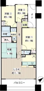 ヨコハマオールパークス二街区【10階】の間取り