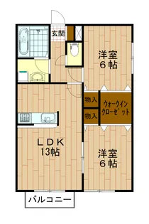 ヴィラージュ【1階】の間取り