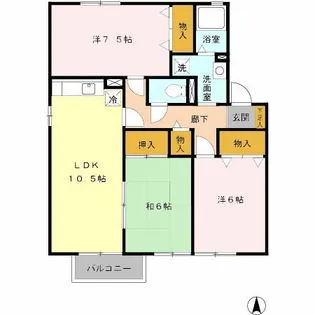 兵庫県西脇市和田町【アパート】の間取り