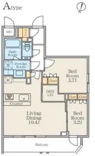 クレストコート池上六丁目【2階】の間取り