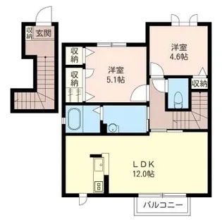ケイコーポE【2階】の間取り