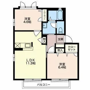 アマリリス A【2階】の間取り