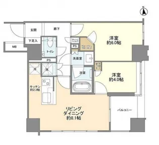 東京都中央区東日本橋2【マンション】の間取り