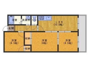 メゾンタイム南【2階】の間取り