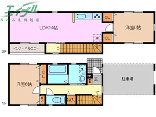 三重県四日市市東富田町【一戸建】の間取り