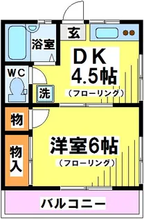 東京都調布市東つつじケ丘2【アパート】の間取り