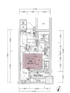 リビオレゾン小石川【9階】の間取り