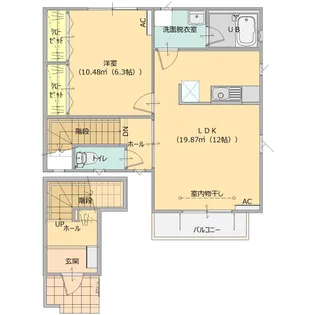 月桂樹(ローリエ)の街 A棟【2階】の間取り