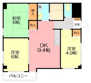 神奈川県小田原市鴨宮【マンション】の間取り