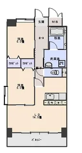 La riviere【3階】の間取り