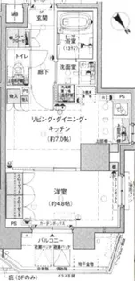 ラ・コスタ新宿余丁町【5階】の間取り