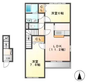 ドルチェ MOKA【2階】の間取り