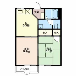 藤フレグランス A【2階】の間取り