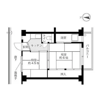 ビレッジハウス真壁4号棟【2階】の間取り