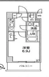 ALTERNA横濱阪東橋【8階】の間取り