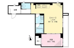 東京都新宿区若松町【マンション】の間取り