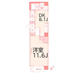 アルテーヌ新横浜【8階】の間取り