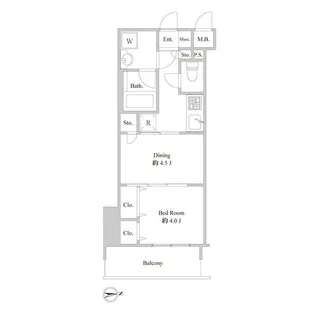 ルクレ東上野レジデンス【5階】の間取り