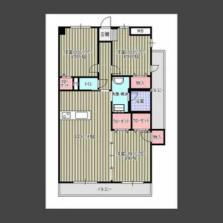 福岡県久留米市東合川5【マンション】の間取り