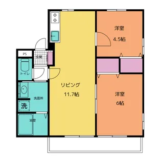 シティハイムナガタ2【2階】の間取り