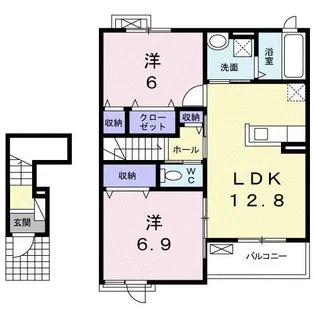 三重県鈴鹿市南玉垣町【アパート】の間取り