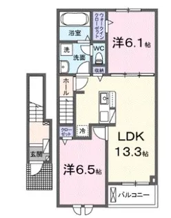 クラウド安芸【2階】の間取り