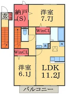 千葉県千葉市稲毛区山王町【アパート】の間取り