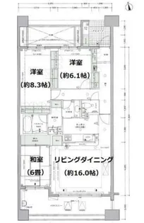 東京都国立市中3【マンション】の間取り