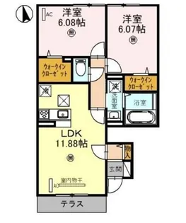 セジューY&Y【1階】の間取り