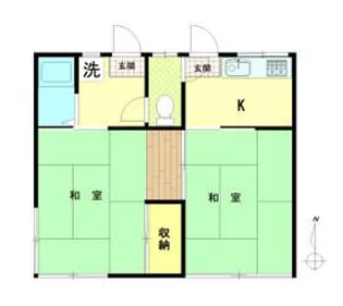 峰岸荘【2階】の間取り