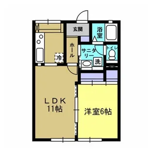 シティハイム サン・オウクI【1階】の間取り