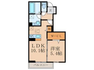 福岡県北九州市小倉南区上石田3【アパート】の間取り