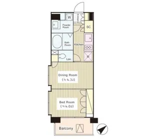 東京都中央区八丁堀3【マンション】の間取り