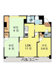 コーポウィスタリアII【4階】の間取り