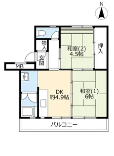 UR高津【4階】の間取り