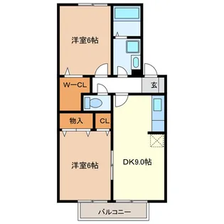 プレミール ボヌール【2階】の間取り