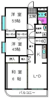 アクールSOMEYA【4階】の間取り