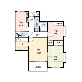 ピュアコート伊勢原【3階】の間取り