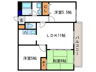 エクラ桂駅前【1階】の間取り
