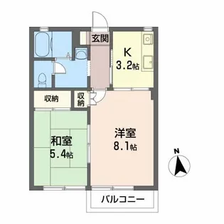 フェアリーハウス B【2階】の間取り