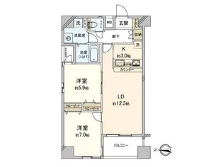 リ・プレゼ入谷【11階】の間取り