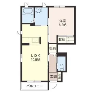シルクタウンA【1階】の間取り